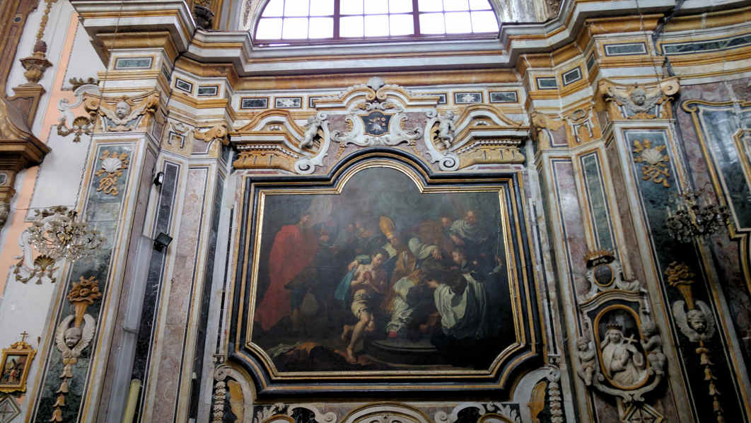 Iglesia de Santa Chiara - La renuncia de San Francisco a los bienes