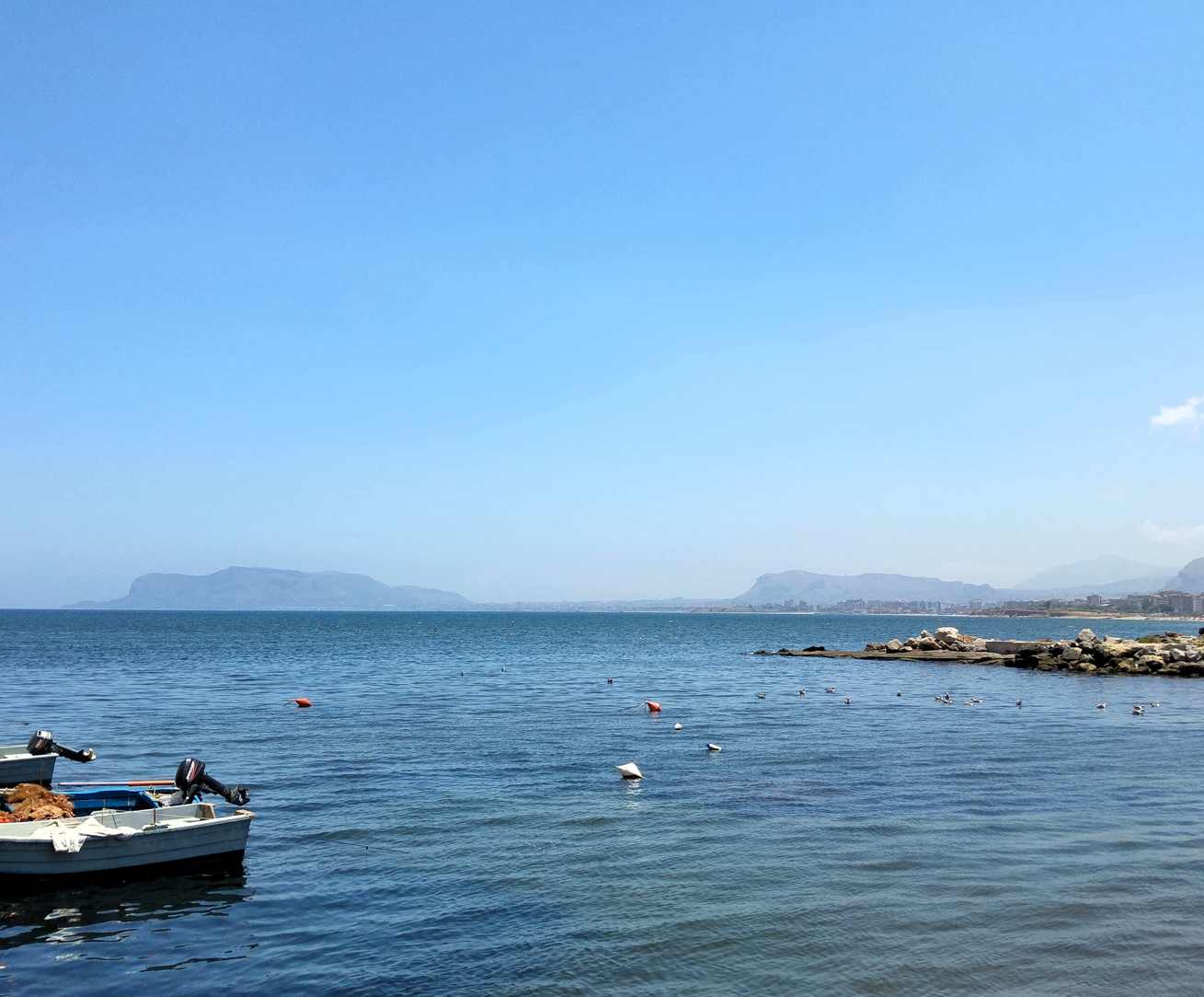 Golfo di Palermo - la bahía vista desde el Mulle de Sant'Erasmo