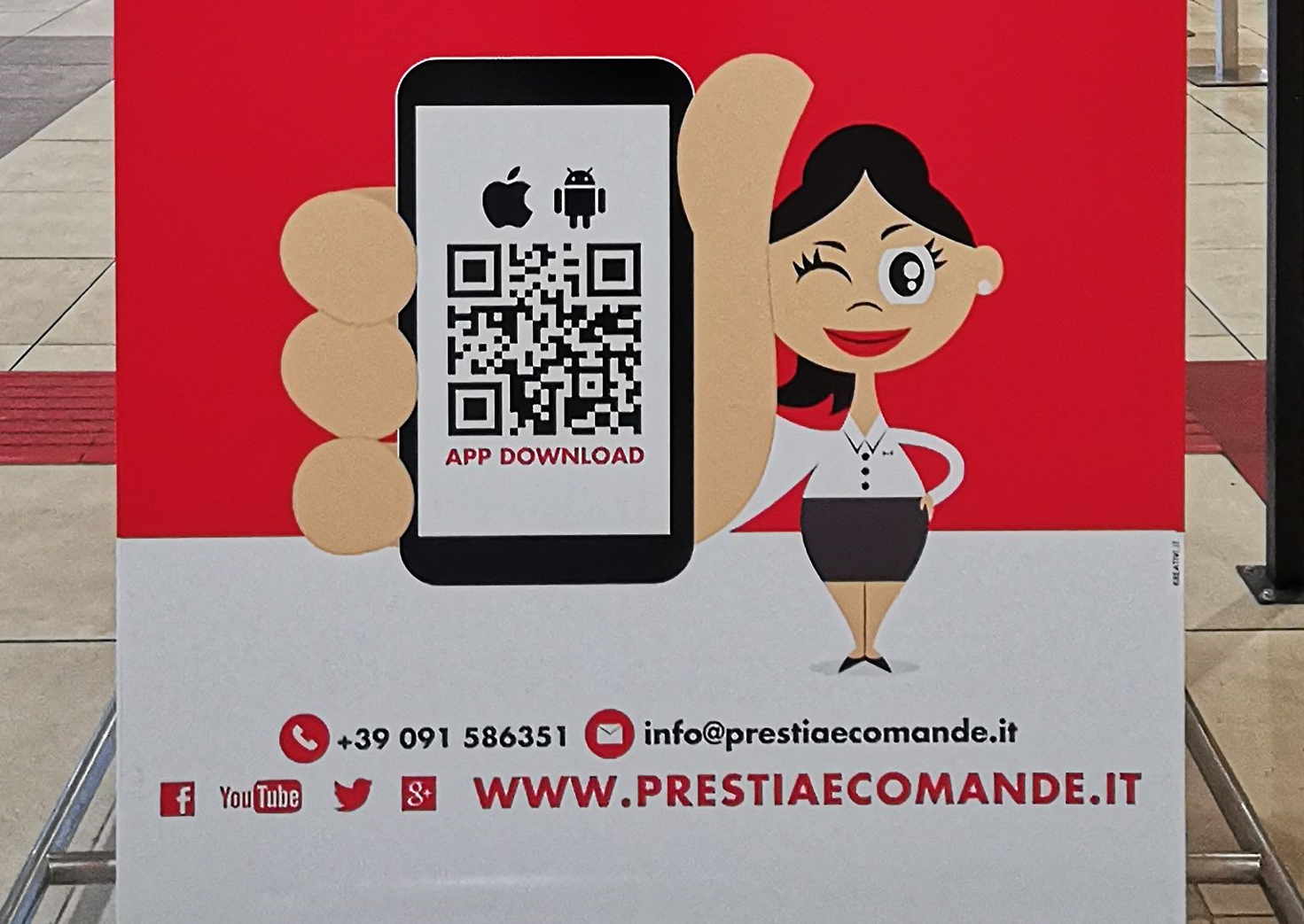 Aeropuerto de Palermo - Código QR empresa de autobuses Aeropuerto-Palermo