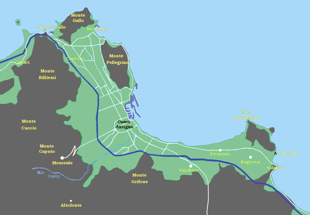 Mapa de la Conca d'Oro