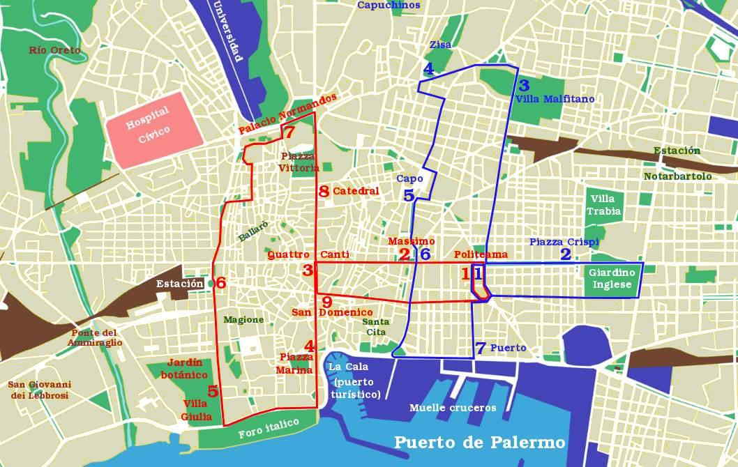 Recorrido bus turístico City Sightseeing Palermo